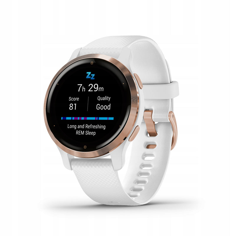 Smartwatch Garmin Venu® 2S zegarek wodoszczelny - różowo złoty