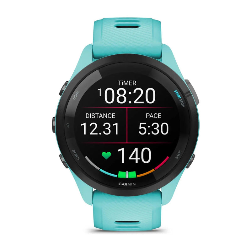 Garmin Forerunner® 265 zegarek do biegania z wyświetlaczem AMOLED - turkusowy