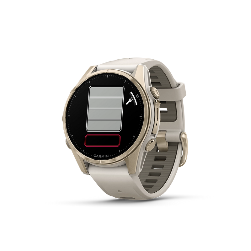 Garmin Fenix 8 AMOLED Sapphire 43mm; kolor Soft Gold z paskiem Fog Grey