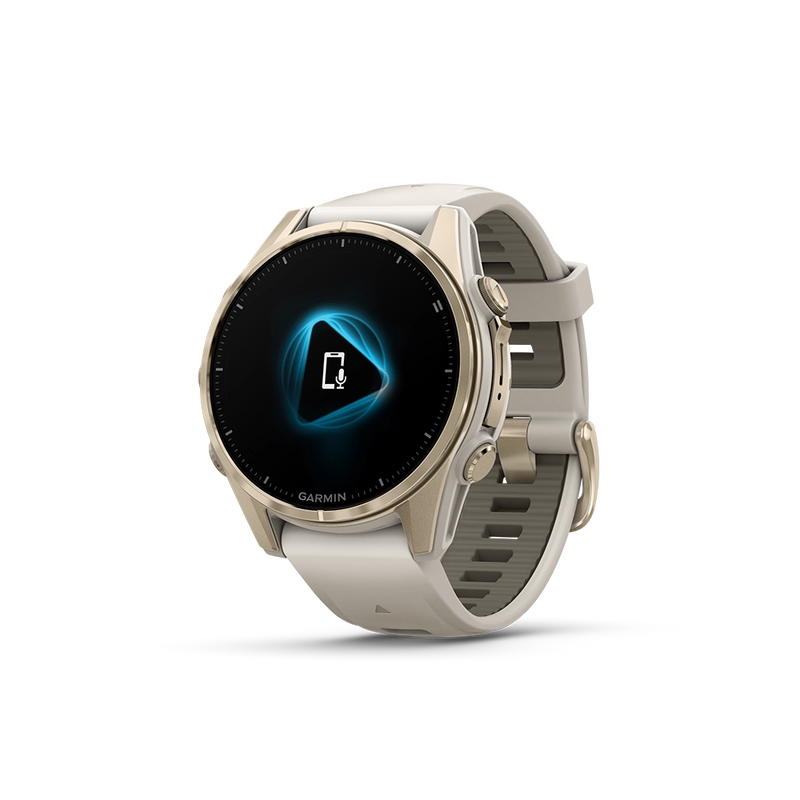 Garmin Fenix 8 AMOLED Sapphire 43mm; kolor Soft Gold z paskiem Fog Grey