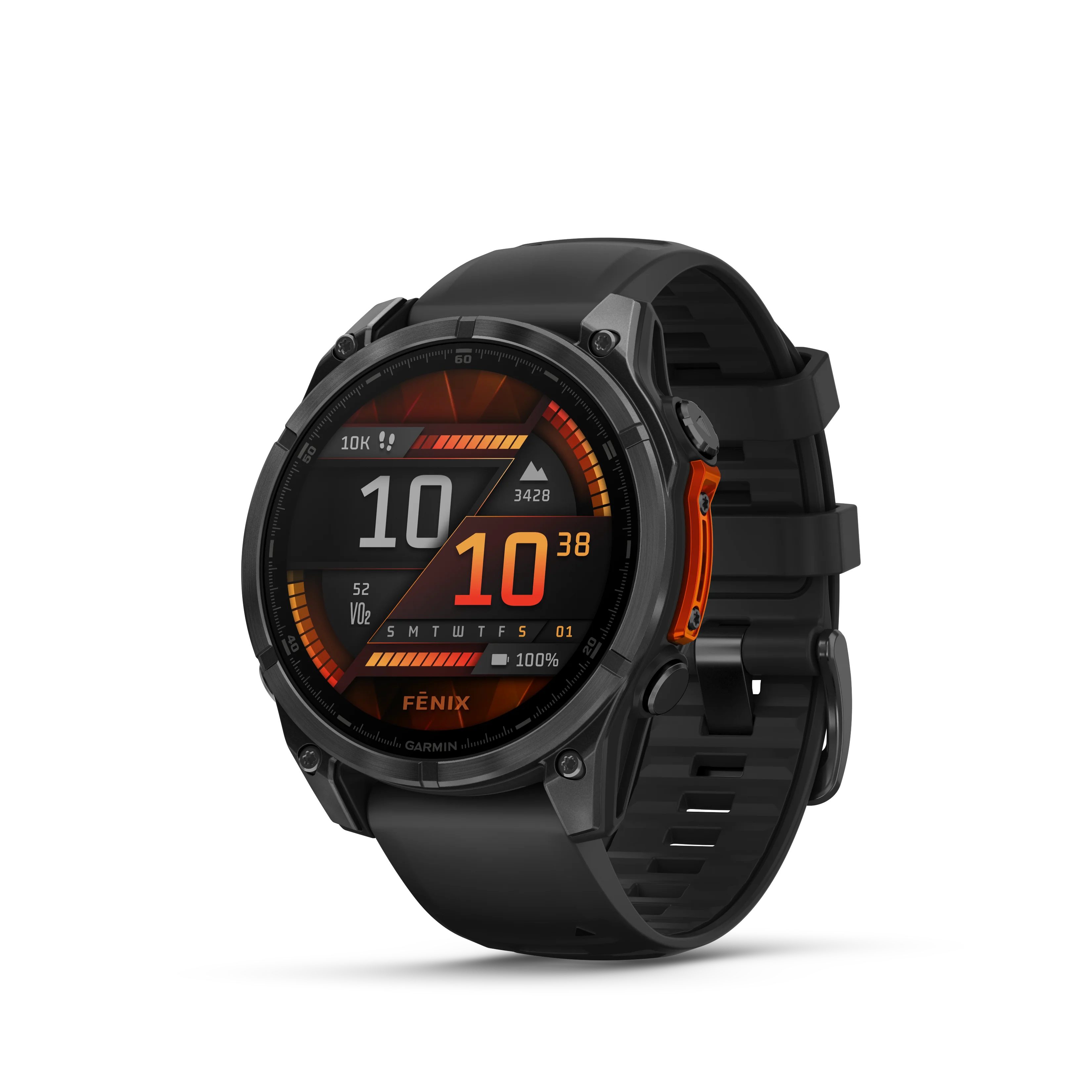 Garmin Fenix 8 AMOLED Standard Edition 47 mm Slate grey - czarny silikonowy pasek