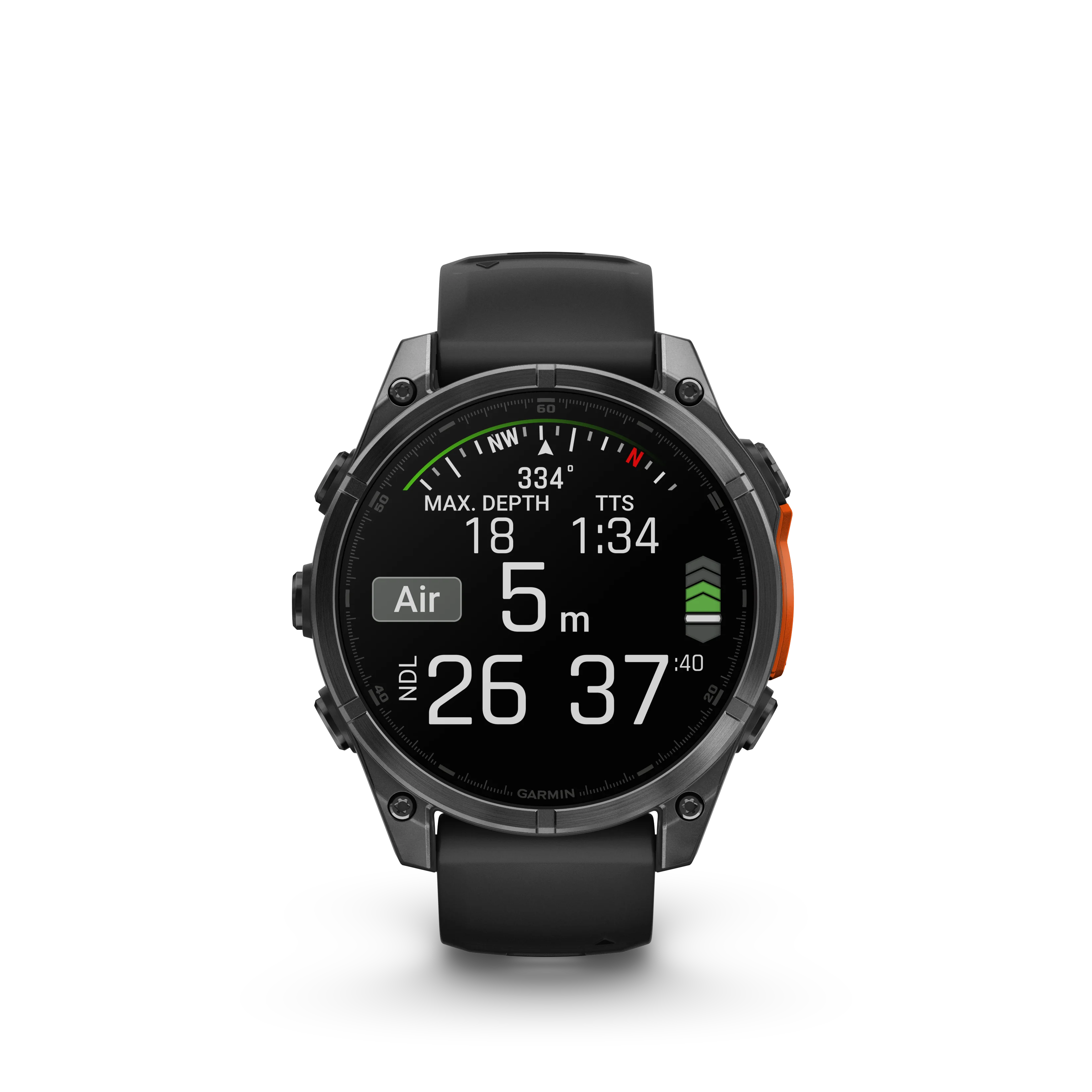 Garmin Fenix 8 AMOLED Standard Edition 47 mm Slate grey - czarny silikonowy pasek