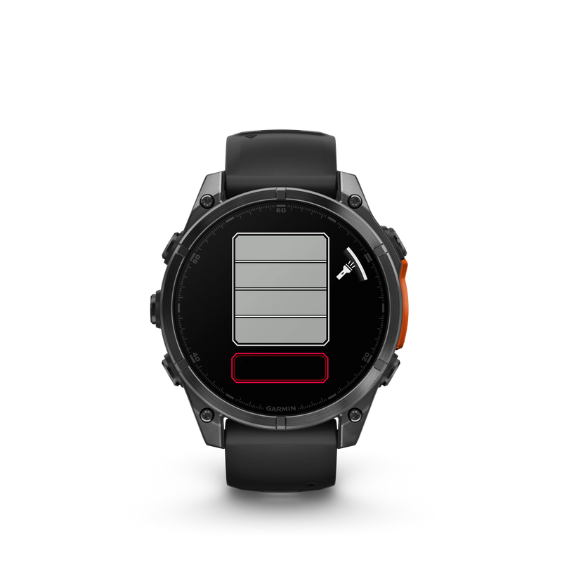 Garmin Fenix 8 AMOLED Standard Edition 47 mm Slate grey - czarny silikonowy pasek