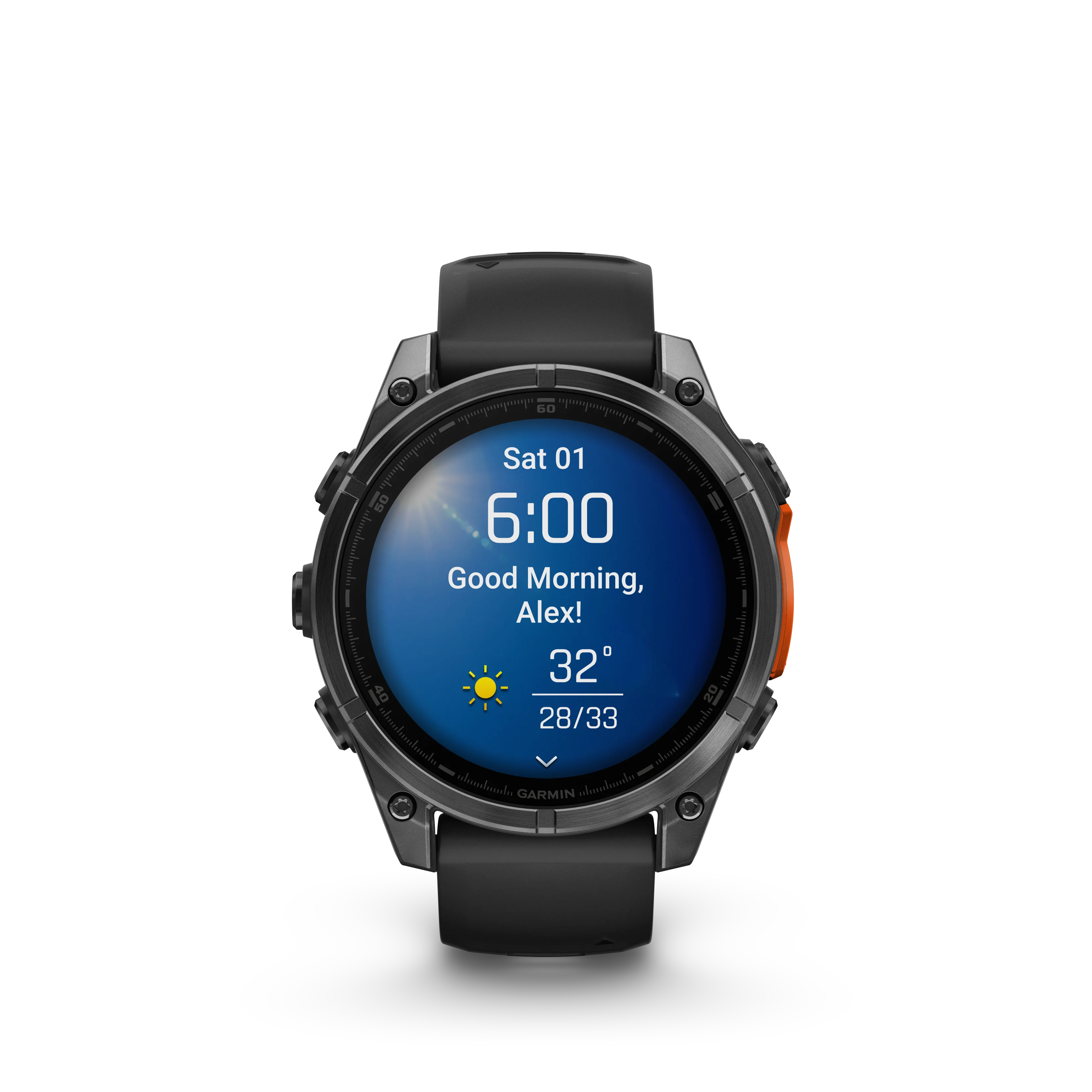 Garmin Fenix 8 AMOLED Standard Edition 47 mm Slate grey - czarny silikonowy pasek