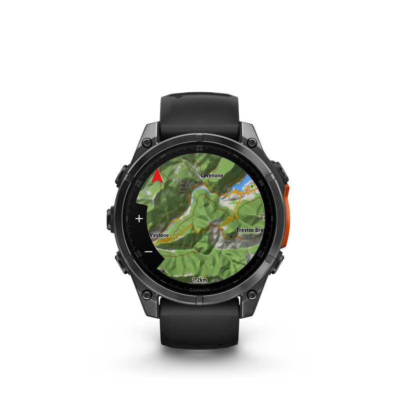 Garmin Fenix 8 AMOLED Standard Edition 47 mm Slate grey - czarny silikonowy pasek