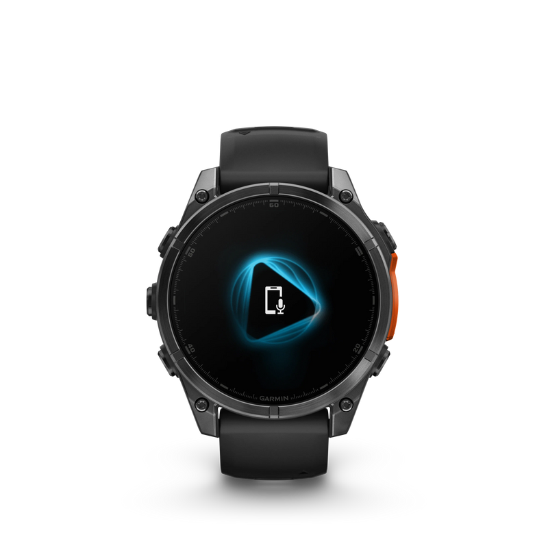 Garmin Fenix 8 AMOLED Standard Edition 47 mm Slate grey - czarny silikonowy pasek