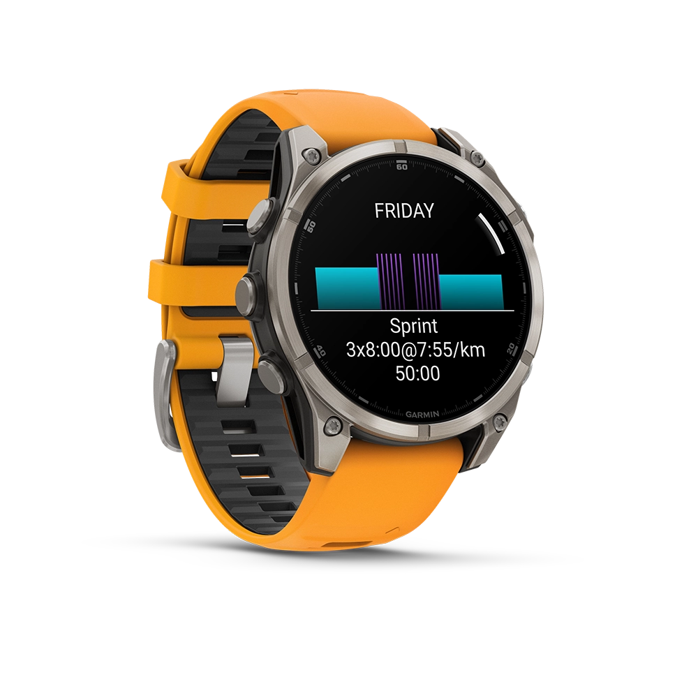 Garmin Fenix 8 AMOLED Sapphire 47mm; Tytanium; Spark Orange