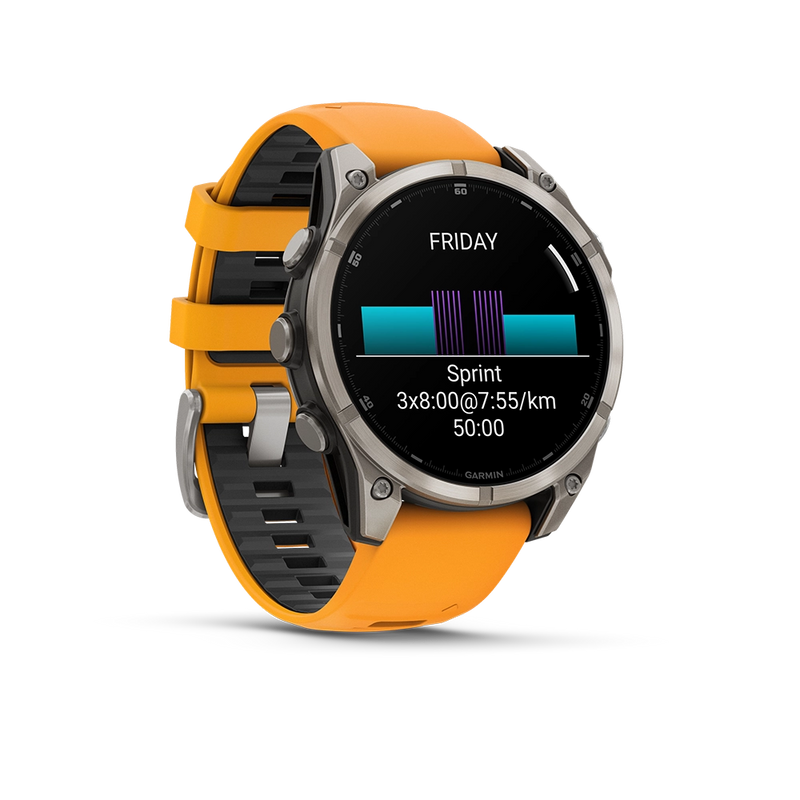 Garmin Fenix 8 AMOLED Sapphire 47mm; Tytanium; Spark Orange