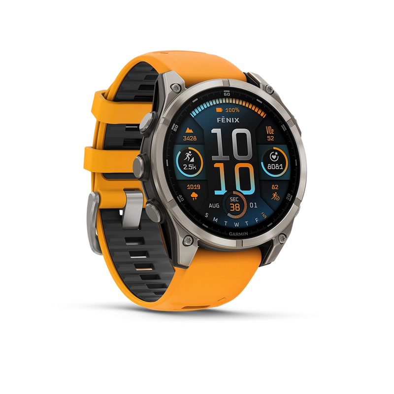 Garmin Fenix 8 AMOLED Sapphire 47mm; Tytanium; Spark Orange