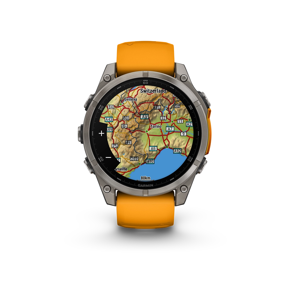 Garmin Fenix 8 AMOLED Sapphire 47mm; Tytanium; Spark Orange