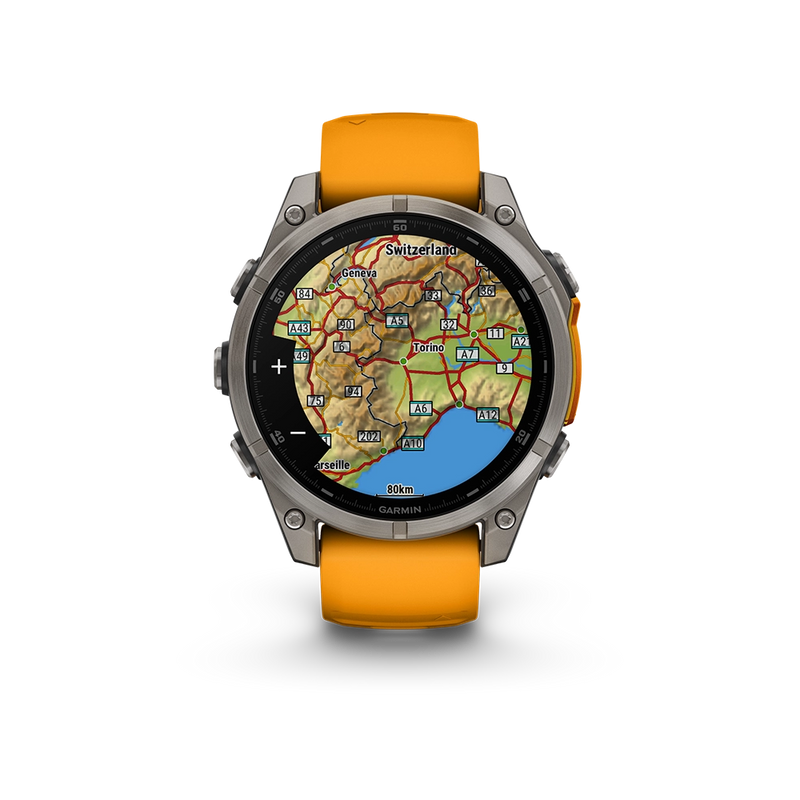 Garmin Fenix 8 AMOLED Sapphire 47mm; Tytanium; Spark Orange