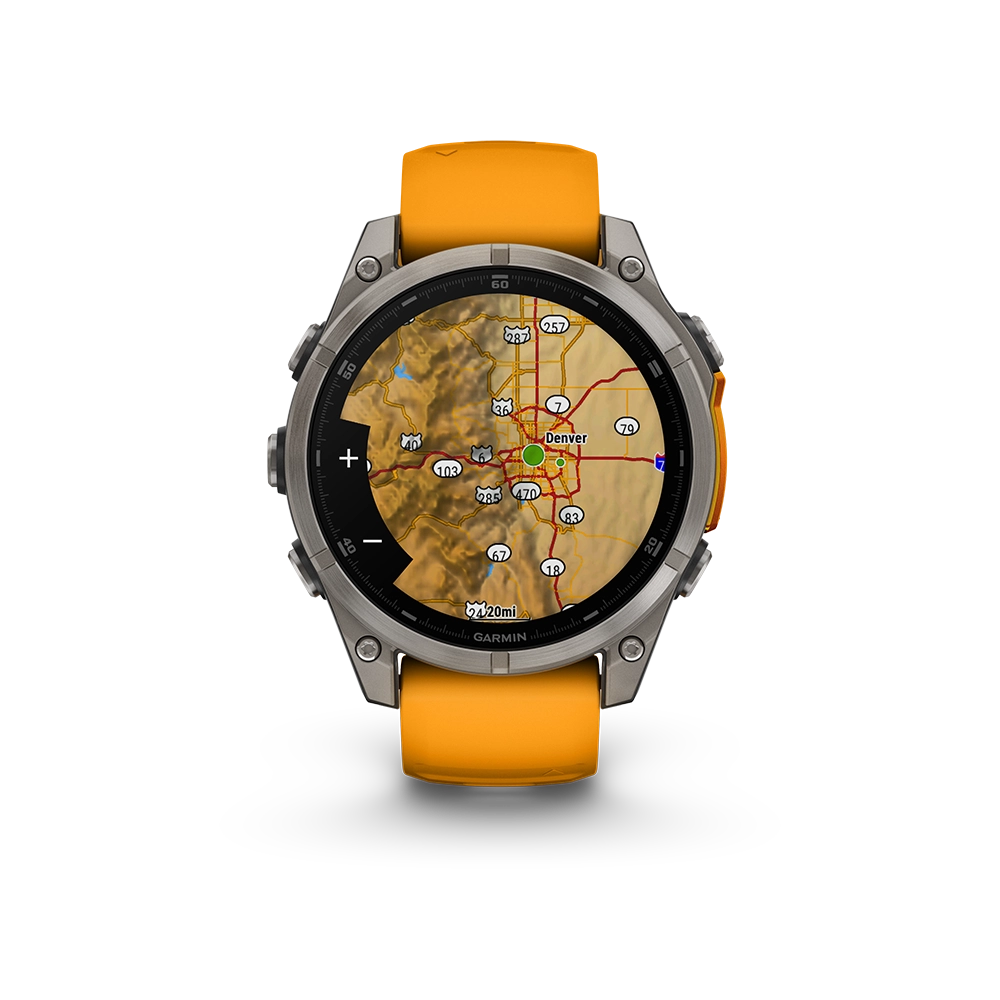 Garmin Fenix 8 AMOLED Sapphire 47mm; Tytanium; Spark Orange