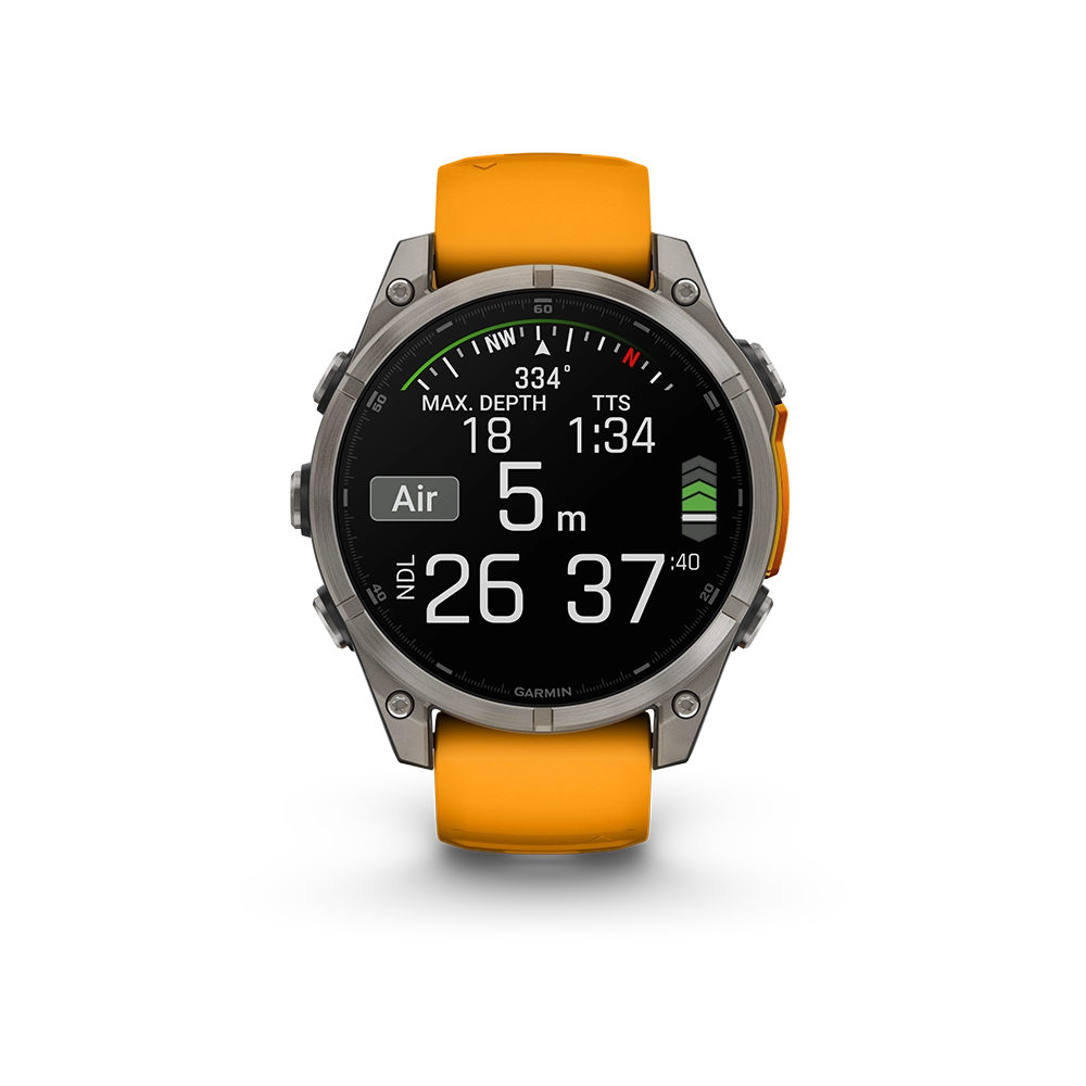 Garmin Fenix 8 AMOLED Sapphire 47mm; Tytanium; Spark Orange