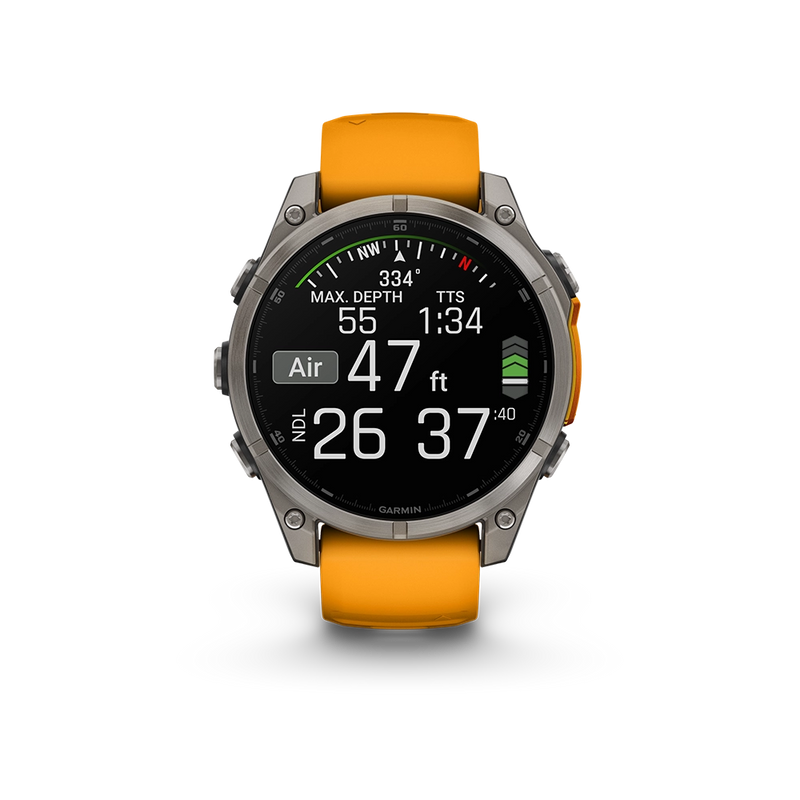 Garmin Fenix 8 AMOLED Sapphire 47mm; Tytanium; Spark Orange