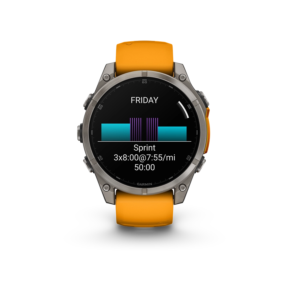 Garmin Fenix 8 AMOLED Sapphire 47mm; Tytanium; Spark Orange