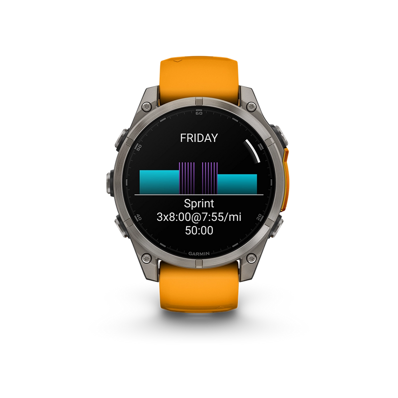 Garmin Fenix 8 AMOLED Sapphire 47mm; Tytanium; Spark Orange