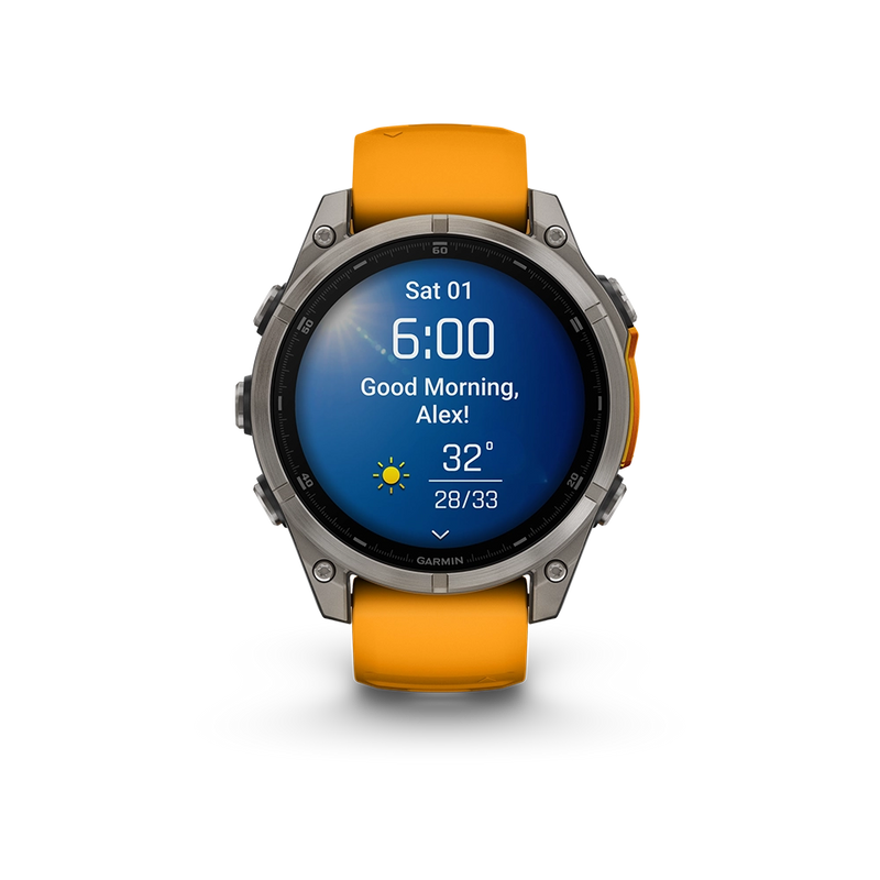 Garmin Fenix 8 AMOLED Sapphire 47mm; Tytanium; Spark Orange