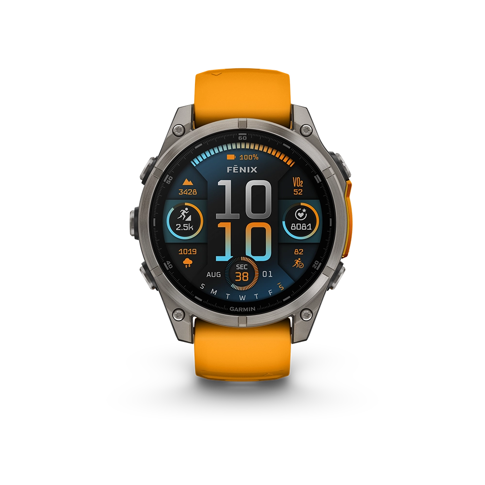 Garmin Fenix 8 AMOLED Sapphire 47mm; Tytanium; Spark Orange