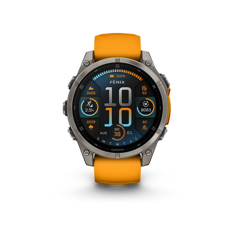 Garmin Fenix 8 AMOLED Sapphire 47mm; Tytanium; Spark Orange