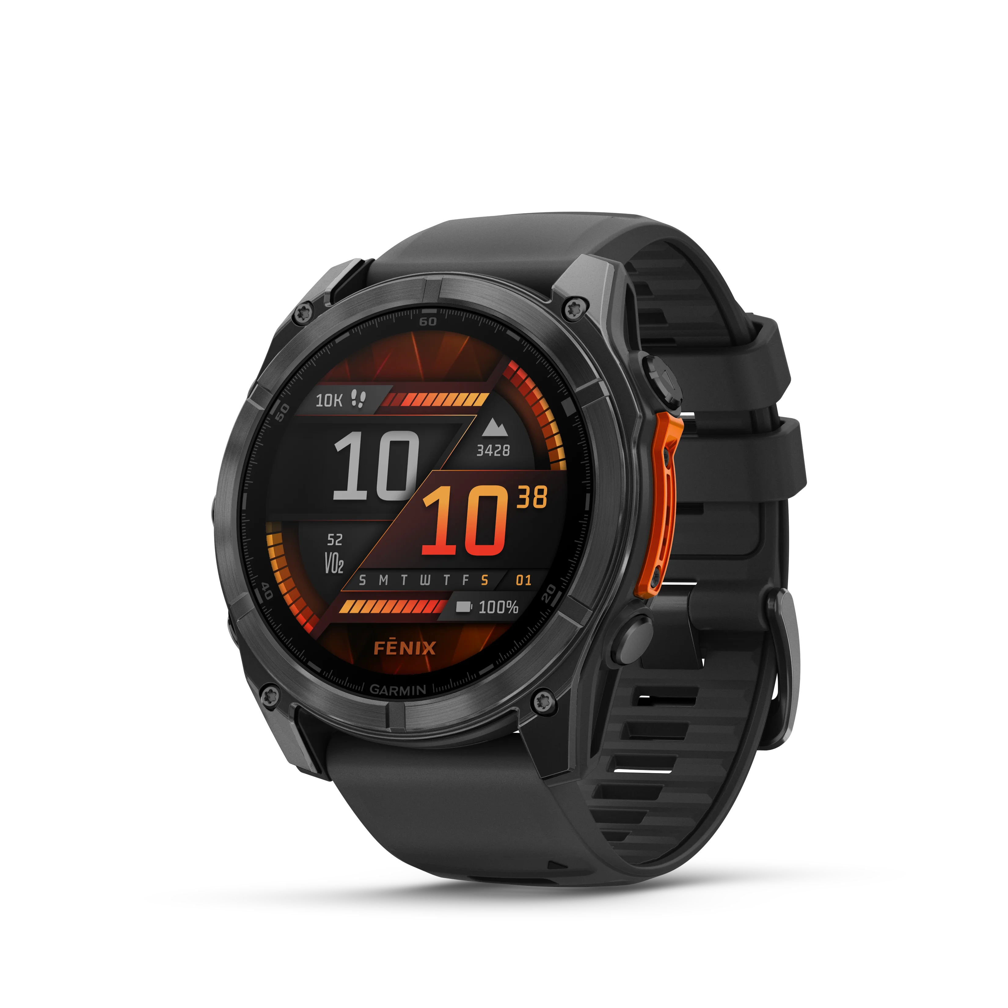 Garmin Fenix 8 AMOLED Standard Edition 51 mm - Slate grey, czarny silikonowy pasek