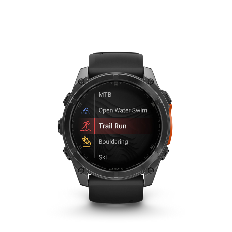 Garmin Fenix 8 AMOLED Standard Edition 51 mm - Slate grey, czarny silikonowy pasek