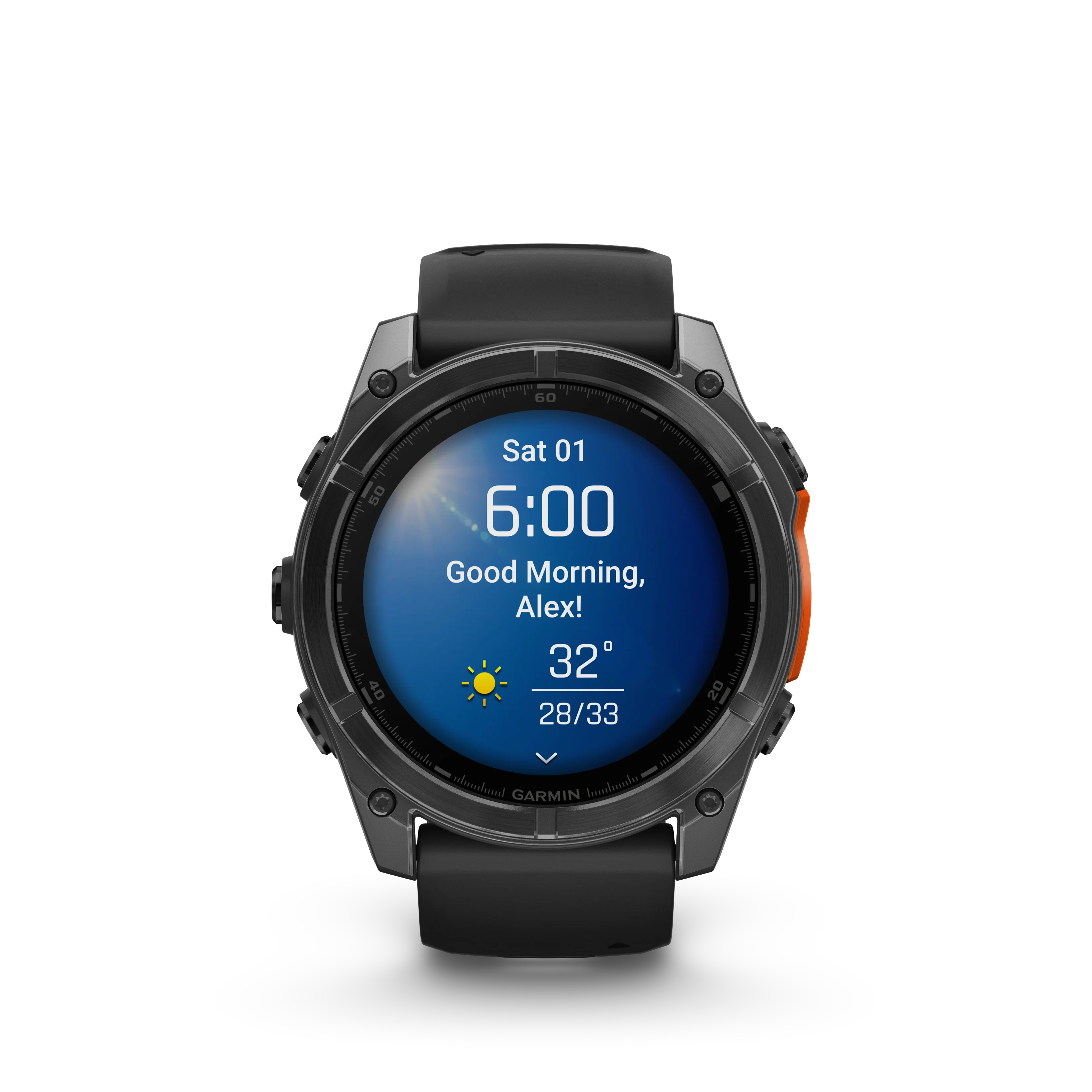 Garmin Fenix 8 AMOLED Standard Edition 51 mm - Slate grey, czarny silikonowy pasek