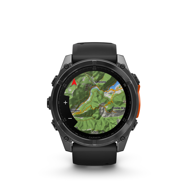 Garmin Fenix 8 AMOLED Standard Edition 51 mm - Slate grey, czarny silikonowy pasek