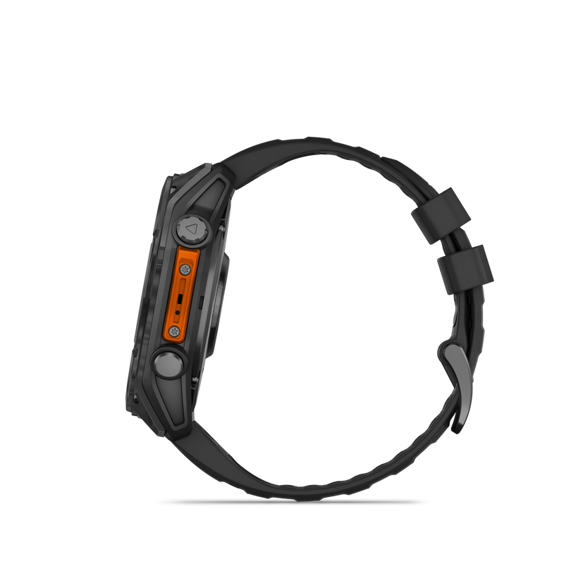 Garmin Fenix 8 AMOLED Standard Edition 51 mm - Slate grey, czarny silikonowy pasek