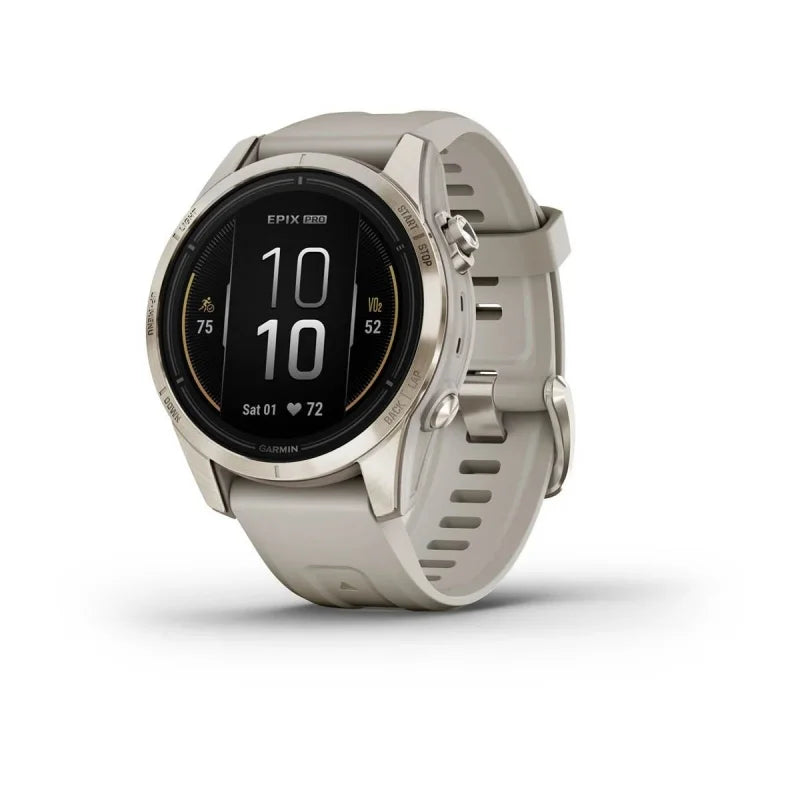 Zegarek Garmin Epix Pro (Gen. 2) Sapphire Edition 42 mm Soft Gold z paskiem Light Sand