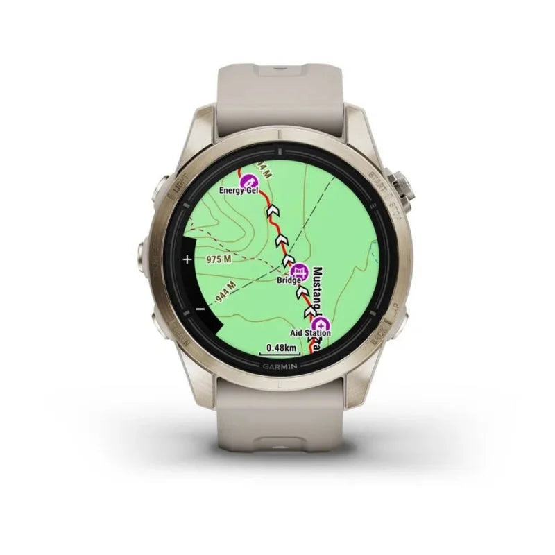 Zegarek Garmin Epix Pro (Gen. 2) Sapphire Edition 42 mm Soft Gold z paskiem Light Sand