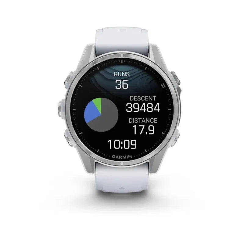 Garmin Fenix 8 AMOLED Standard Edition 43mm srebrny z paskiem silikonowym w kolorze Whitestone