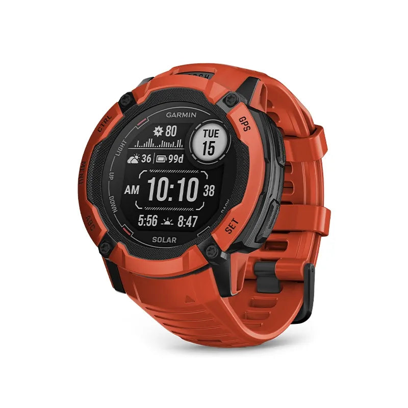 Garmin Instinct 2X Solar (Flame Red) Rugged GPS Smartwatch