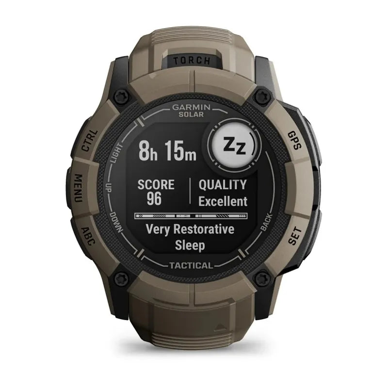 Garmin Instinct 2X Solar Tactical smartwatch sportowy męski jasnobrązowy