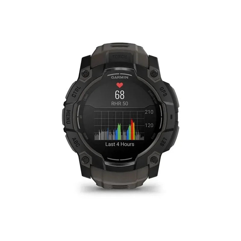 Garmin Instinct 3 – 50 mm, AMOLED  Czarny z paskiem w kolorze Charcoal